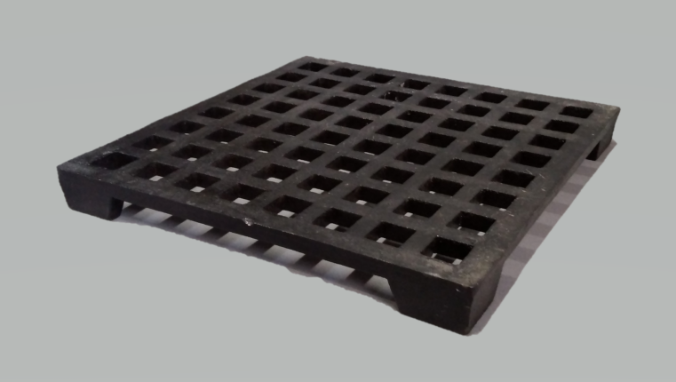 ３００溜桝用足付格子蓋　　３２０㎜角（下部３１２㎜）×H３５㎜