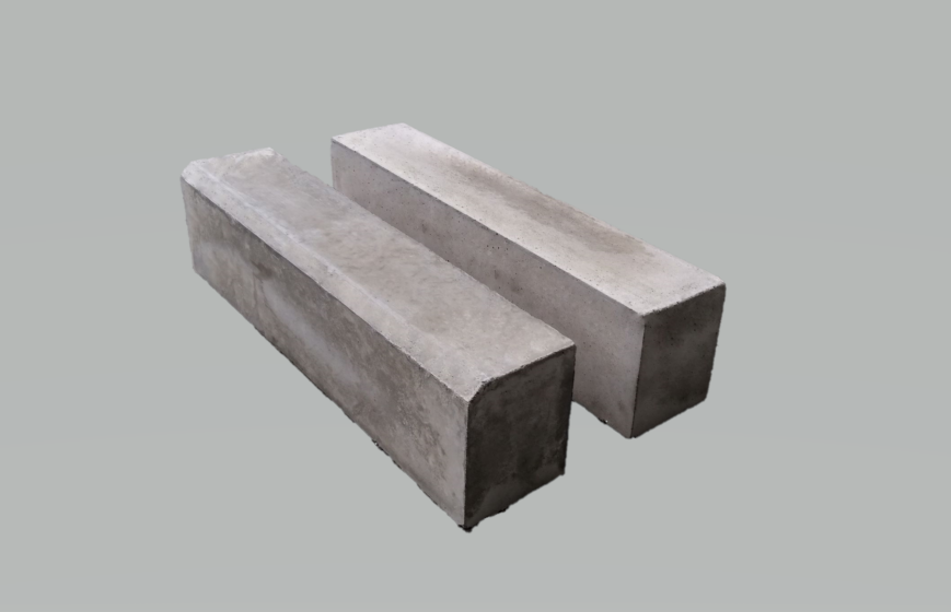 地先境界ブロックＢ　１２０×１５０×６００（片面取、面無）